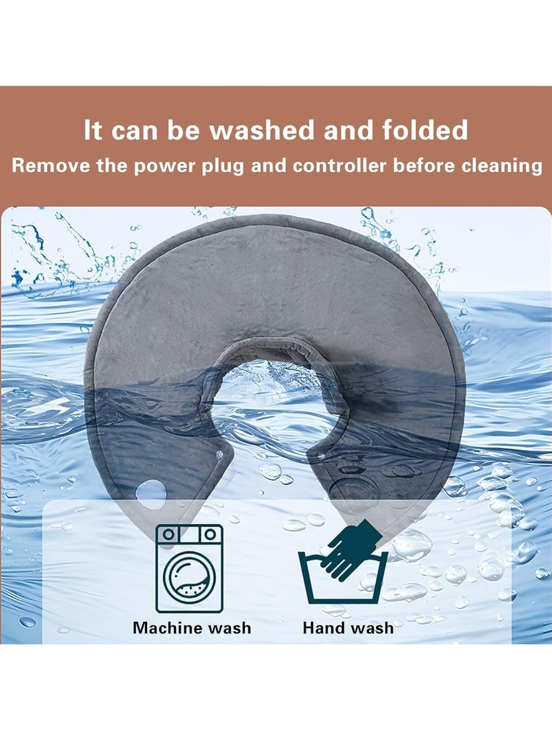 نكومي وسادة تدفئة كهربائية، وسادة تدفئة للرقبة والكتفين والظهر والبطن، تدليك لتخفيف الآلام، تدليك للعلاج الطبيعي - Image 4